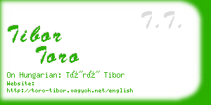 tibor toro business card